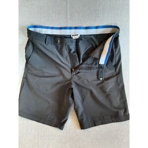 Brady Mens 36 Performance Stretch Waistband Gray‎ Flat Front Shorts with Pockets